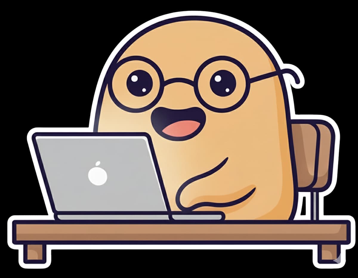 Addy mascot sitting and studying